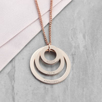 personalised Rings of Love necklace