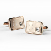 personalised Rose Gold Plated Cufflinks