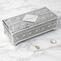 personalised Silver Trinket Box