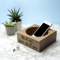 personalised Solid Oak Stash Tray