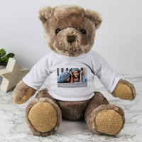 personalised Photo Message Cuddly Bear