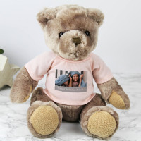 personalised Photo Message Cuddly Bear