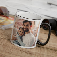 personalised Two tone photo mug