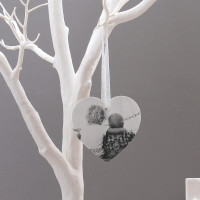 personalised Heart Acrylic Photo Baubles