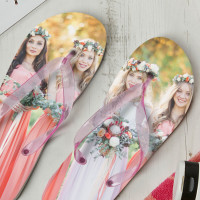 personalised Ladies Photo Flip Flops