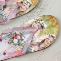 personalised Ladies Photo Flip Flops