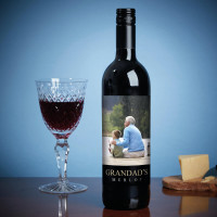 personalised Photo Upload Merlot Red Wine
