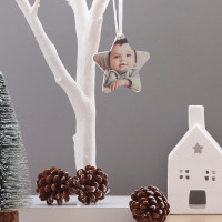 personalised Star Acrylic Photo Baubles