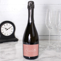 Pink Geometric Name Prosecco