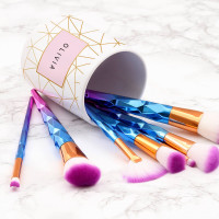 personalised Geometric Makeup Brush Pot