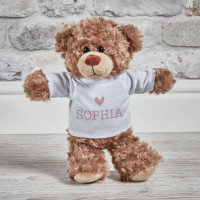 personalised Pink Heart Small Bodo Bear