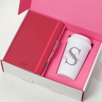 Pink Notebook, Pen & Take Away Cup Gift Set
