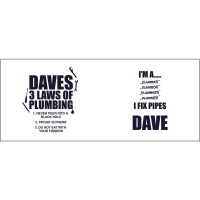 Personalised 3 Laws of Plumbing Durham Mug