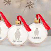 Polar Bear Family X3 Baubles