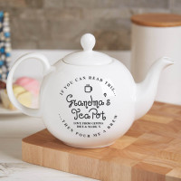 personalised 'Pour me a brew' Pot Belly Teapot