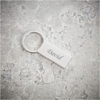 personalised Rectangular Keyring