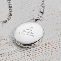 personalised Plain Polished Pocket Watch