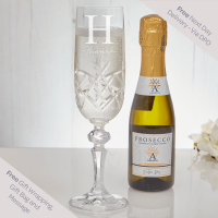 Elegant name Initial Champagne & Prosecco Miniature Gift Set