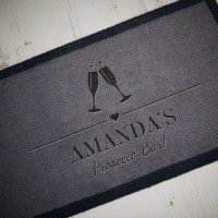 personalised prosecco bar doormat