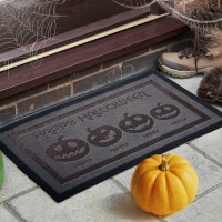 personalised pumpkin family doormat