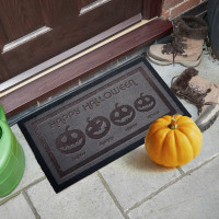 personalised pumpkin family doormat