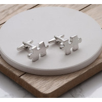personalised Jigsaw Puzzle Piece Cufflinks Gift Set