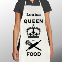 Personalised Queen of Food Apron