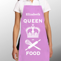 Personalised Queen of Food Apron