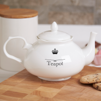 personalised 'Crown' Fine Bone China Traditional Teapot