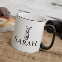 Rabbit Two Tone Mug Black
