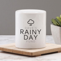 Personalised Rainy Day Fund Money Box