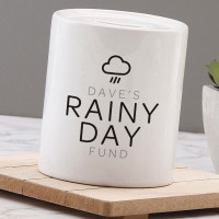 Personalised Rainy Day Fund Money Box