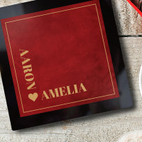 personalised glass coaster