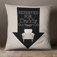 Personalised Reserved Arrow 18x18" Cotton Cushion