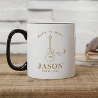 Rock N Roll Two Tone Mug Black