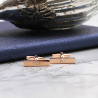 personalised Rose Gold Plated Cufflinks