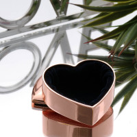 personalised rose gold heart shaped trinket box