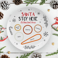 Personalised Santa Stop Here Food Plate