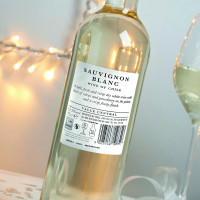 Personalised Zebra Monogram Sauvignon White Wine 