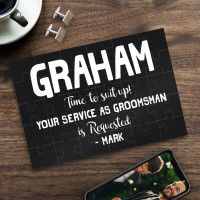 personalised Groomsman Jigsaw Puzzle