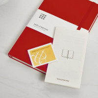 personalised Scarlet Red Moleskine Notebook