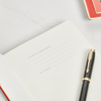 personalised Scarlet Red Moleskine Notebook
