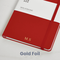 personalised Scarlet Red Moleskine Notebook