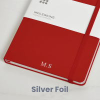 personalised Scarlet Red Moleskine Notebook