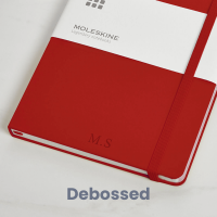 personalised Scarlet Red Moleskine Notebook