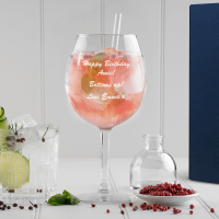 Script Message Gin Glass