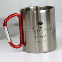 personalised Script Name Carabiner Mug