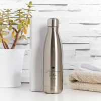 Personalised Silver Water Bottle