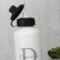 Personalised white water bottle