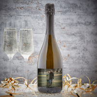 Script Names Photo Upload Boutique Gifts Prosecco Double Glass With Bottle Gift Set 